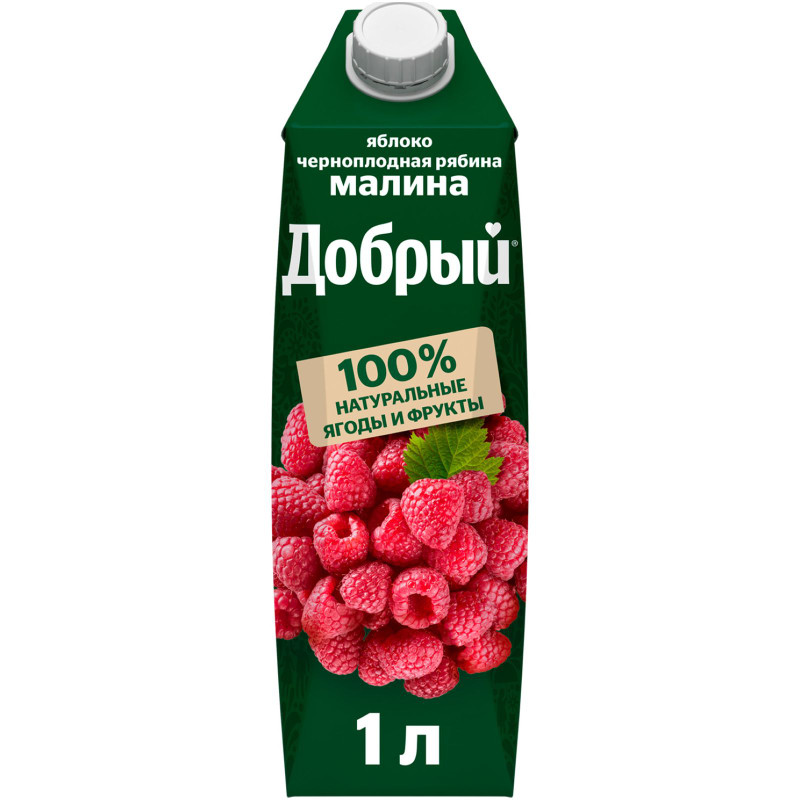 Изображение товара Нектар Добрый яблоко-малина-рябина, 1л