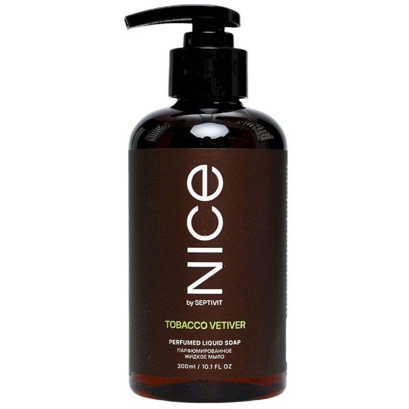 Изображение товара Жидкое парфюмированное мыло Nice By Septivit Formula Tobacco Vetiver 300мл
