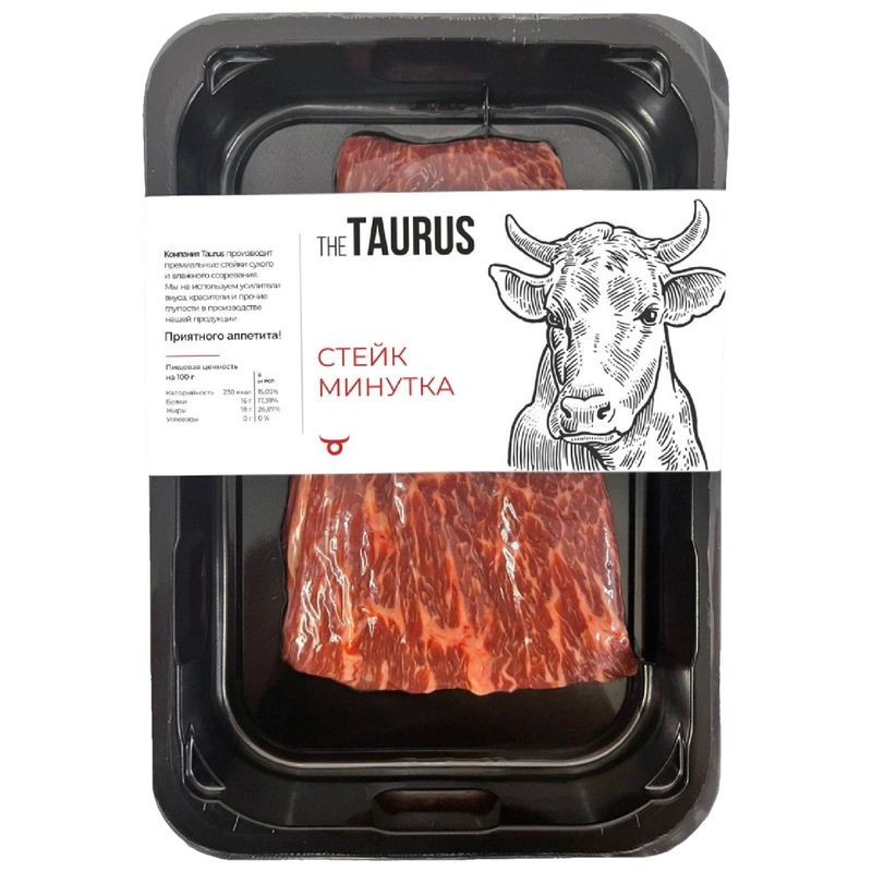 Изображение товара Стейк Taurus Минутка из говядины охлаждённый 350 г