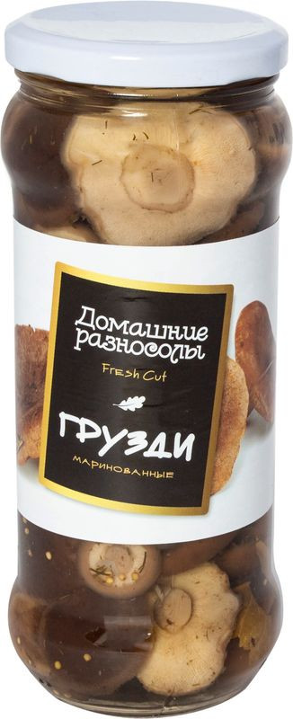 Изображение товара Грузди Домашние Разносолы 530г - натуральные грибные консервы в маринаде