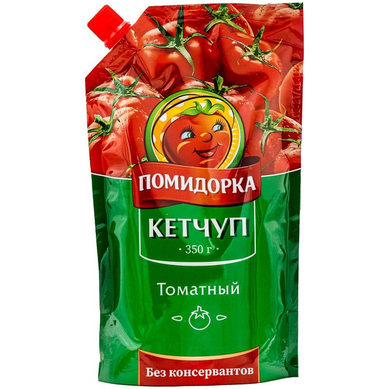 Изображение товара Кетчуп Помидорка Томатный пастеризованный высшей категории 350 г