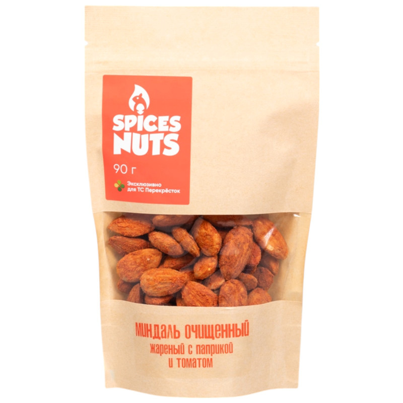 Изображение товара Миндаль Spices Nuts очищенный жареный с паприкой и томатом, 90г