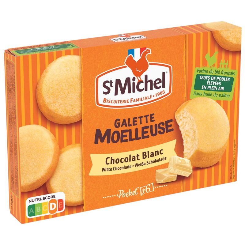 Изображение товара Пирожные бисквитные с белым шоколадом St Michel 180 г Франция