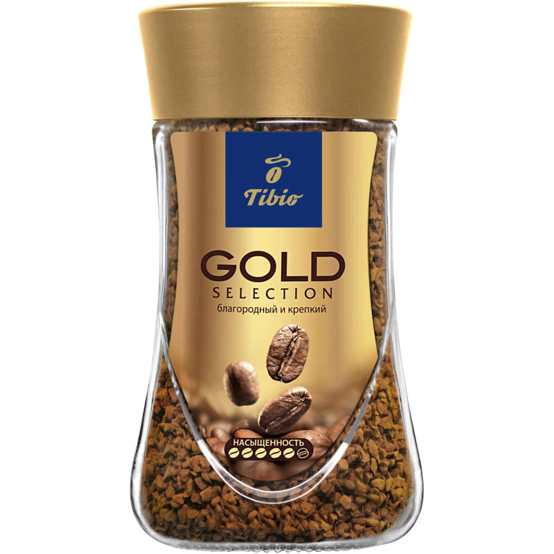 Изображение товара Кофе Tibio Gold Selection растворимый сублимированный 95г натуральный