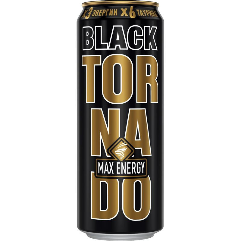 Изображение товара Энергетический напиток Tornado Max Energy Black 450 мл тонизирующий газированный напиток