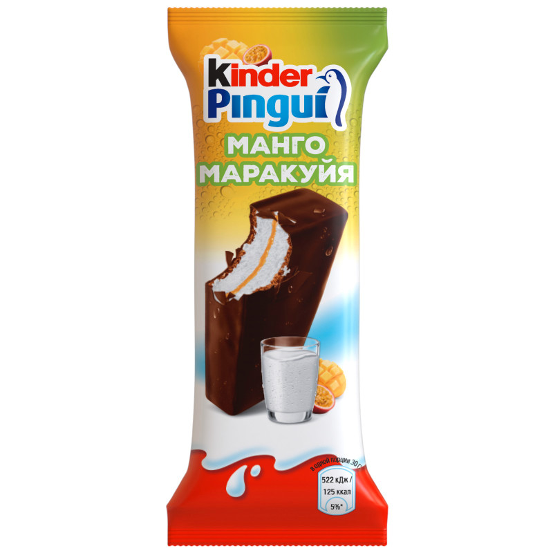 Изображение товара Пирожное бисквитное Kinder Pingui Манго-Маракуйя, 30г