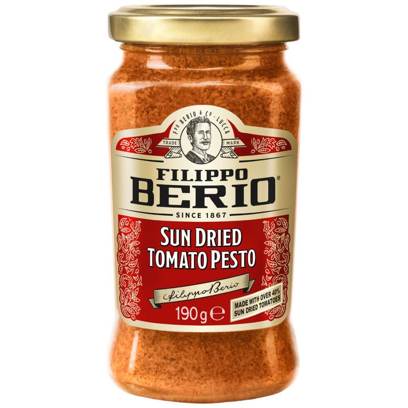 Изображение товара Соус Filippo Berio Песто c томатами 190мл для пасты классический итальянский