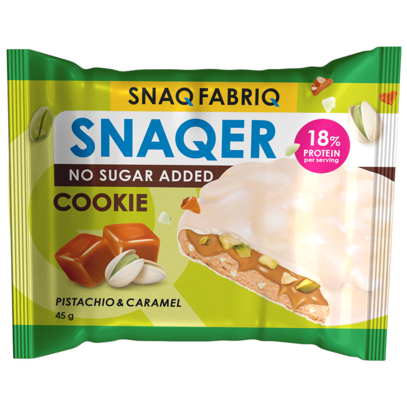 Изображение товара Печенье Snaq Fabriq Фисташка И Карамель глазированное, 45г