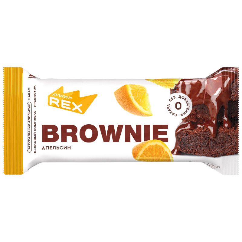 Изображение товара Пирожное ProteinRex Брауни апельсин, 50г