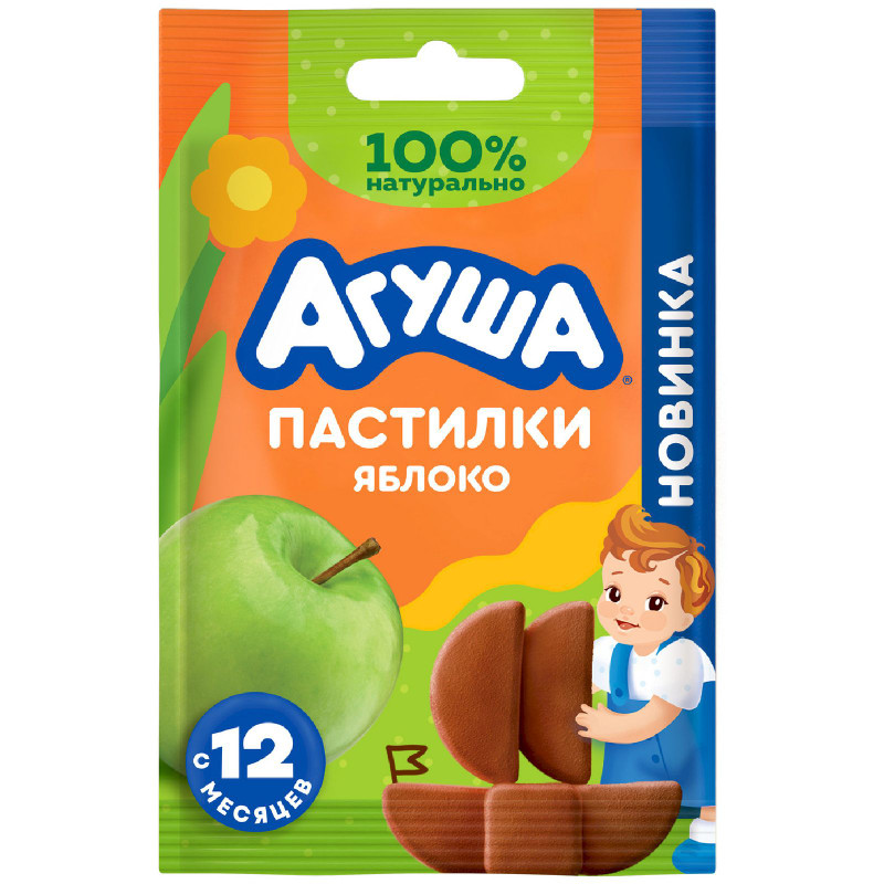 Изображение товара Пастилки-конструктор детские Агуша яблоко с 12 месяцев, 12г