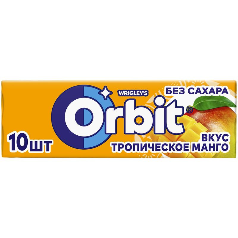 Изображение товара Жевательная резинка Orbit Тропическое манго без сахара, 13.6г