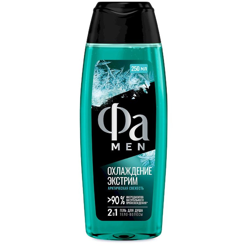 Изображение товара Гель для душа мужской Фа Охлаждение экстрим 2 в 1 250 мл для мужчин с мятным ароматом