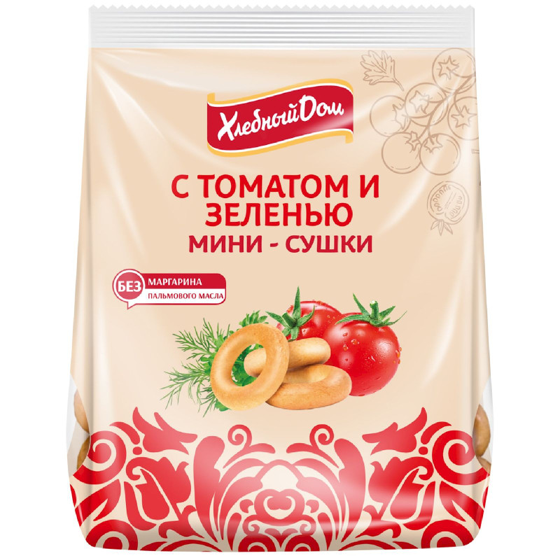 Изображение товара Мини-сушки Хлебный Дом томат и зелень, 180г