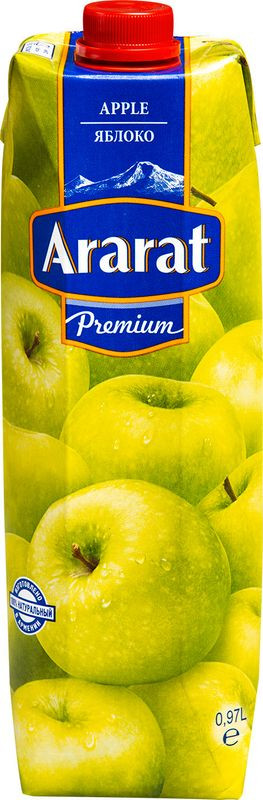 Изображение товара Яблочный сок Ararat 970 мл натуральный без сахара