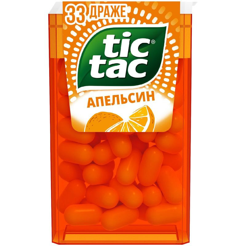 Изображение товара Драже Tic Tac со вкусом апельсина 16 г конфеты в коробке