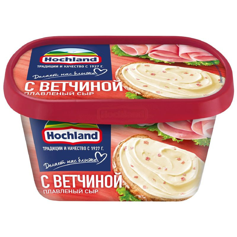 Изображение товара Сыр плавленый Hochland с ветчиной 400г - вкусный и питательный продукт