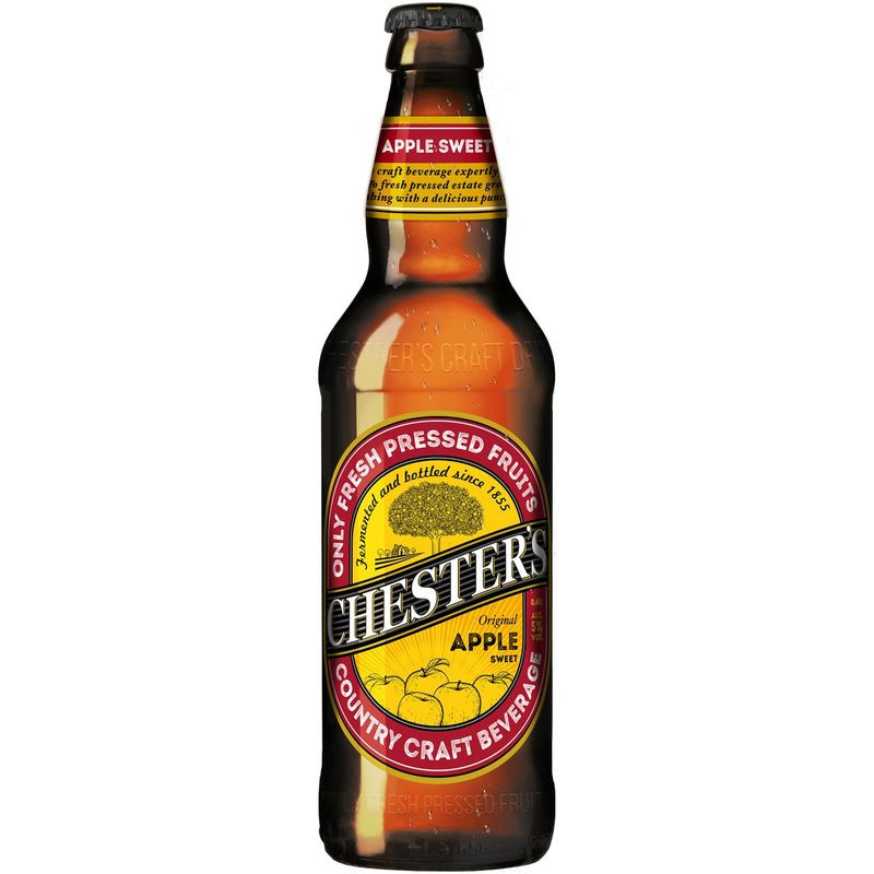 Изображение товара Сидр Chester's яблочный сладкий газированный 5% 450мл Россия