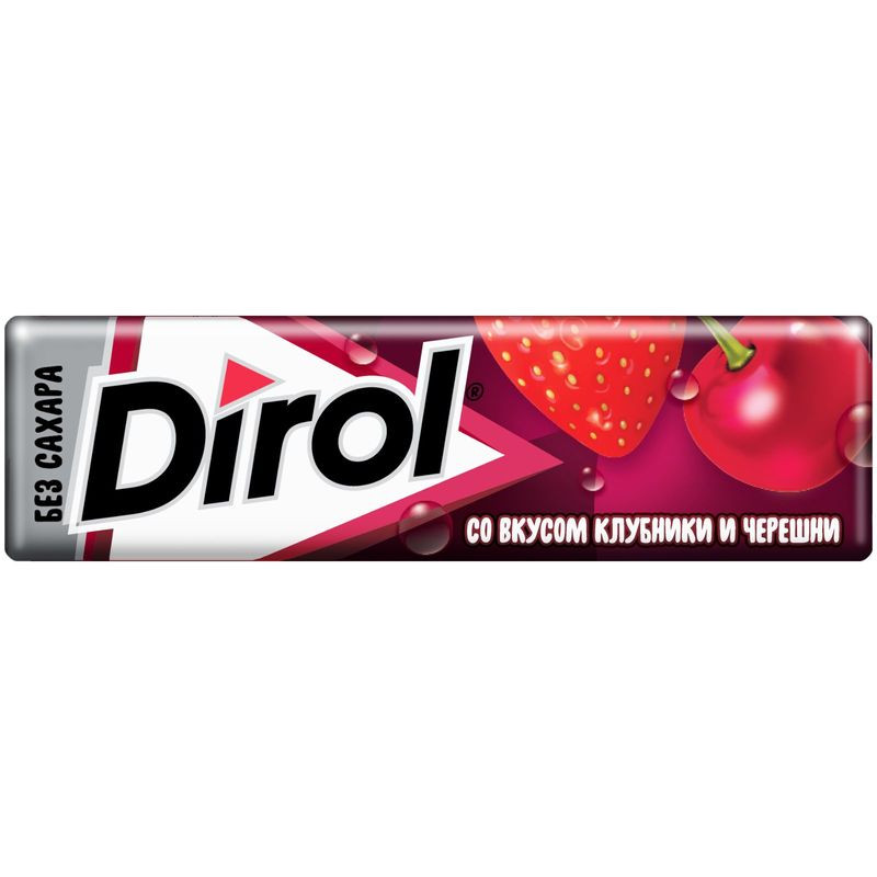 Изображение товара Жевательная резинка Dirol Клубника-черешня без сахара 13.6г