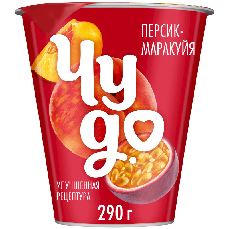 Изображение товара Йогурт Чудо персик-маракуйя 2%, 290г