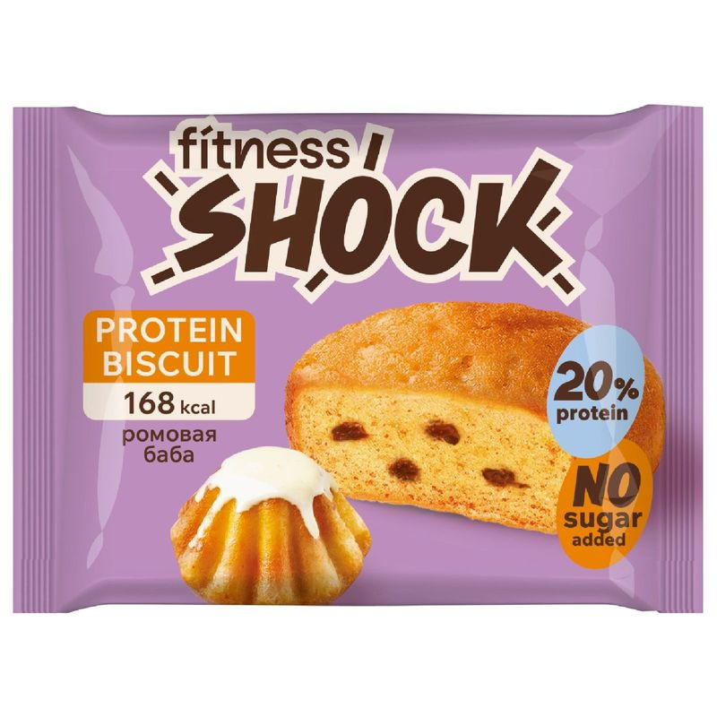 Изображение товара Конфетное пирожное FitnesShock Ром-баба неглазированное 40 г