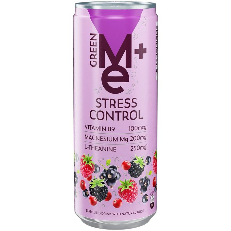 Изображение товара Газированный напиток GreenMe Plus Protect Stress Control 330 мл цитрусовый вкус