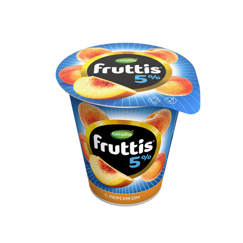 Изображение товара Продукт йогуртный Fruttis Сливочное лакомство персик 5%, 290г
