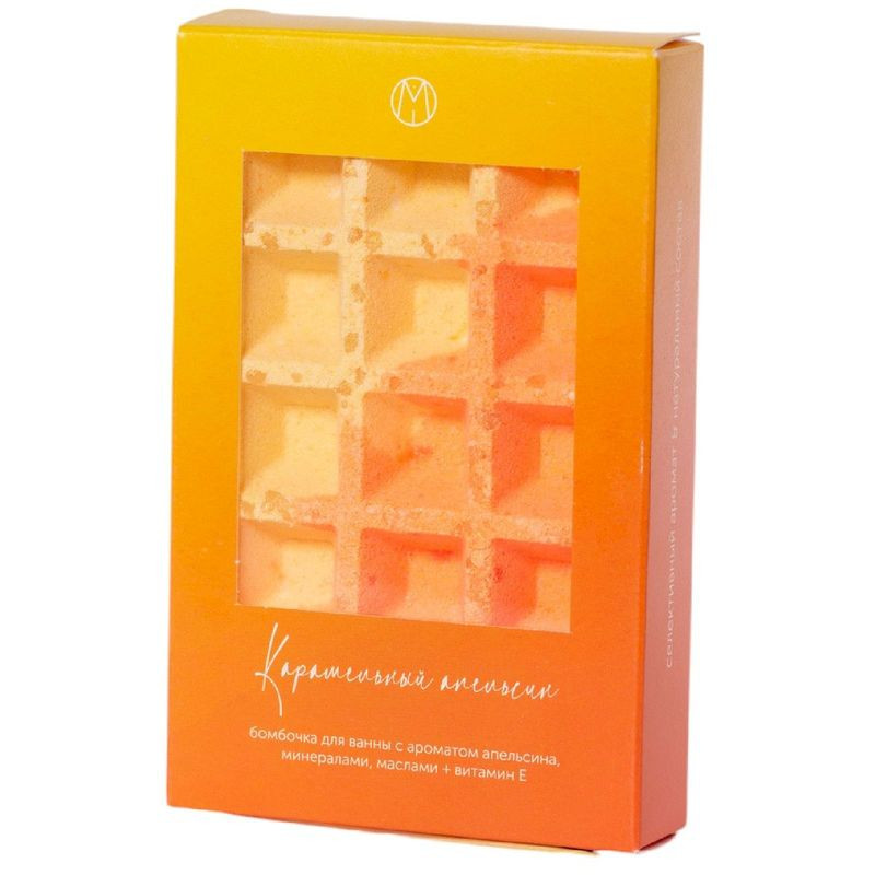 Изображение товара Бомбочка для ванны MiPASSiONcorp Карамельный апельсин 140г расслабление и уход