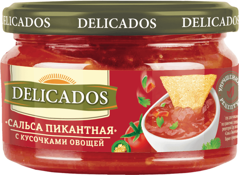 Изображение товара Соус овощной Delicados Сальса пикантная, 200мл