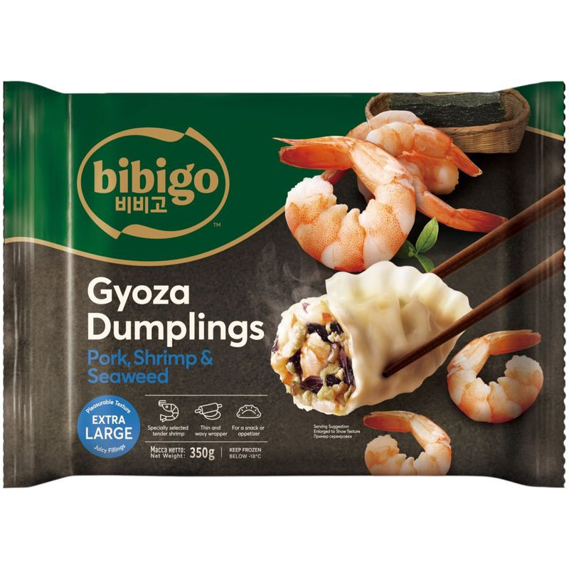 Изображение товара Дамплинги Bibigo Королевские из свинины с креветками и морскими водорослями 350г замороженные