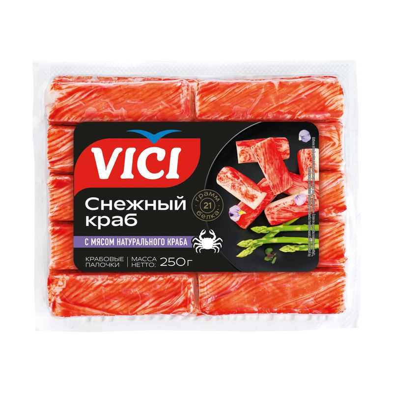 Изображение товара Палочки Vici снежный краб 250 г имитация краба вареное охлажденное