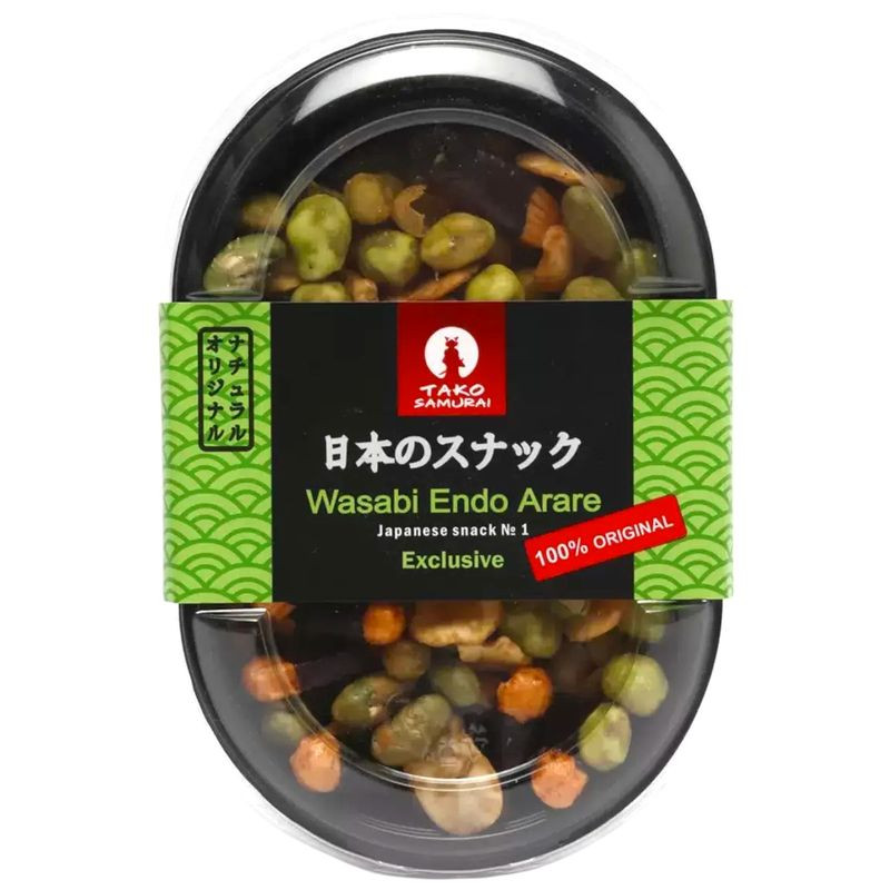 Изображение товара Снек Tako Samurai Васаби Эндо Арарэ японский 90г острый вкус