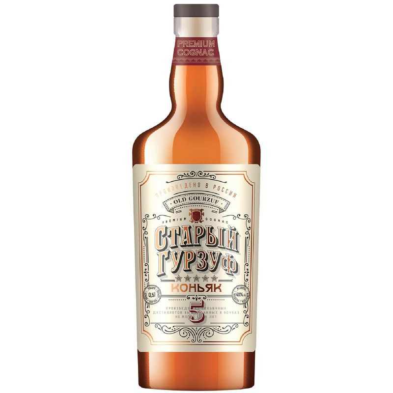 Коньяк Старый Гурзуф 5-летний российский 40%, 500мл - купить с доставкой в Москве в Перекрёстке - 3986684