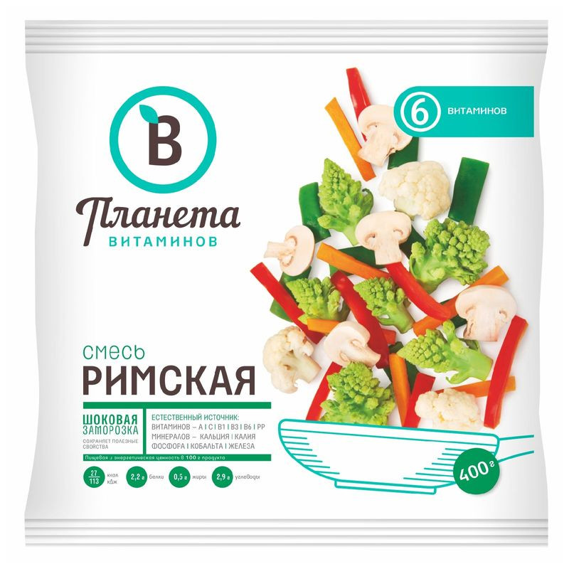 Изображение товара Смесь Планета Витаминов Римская овощная быстрозамороженная 400 г