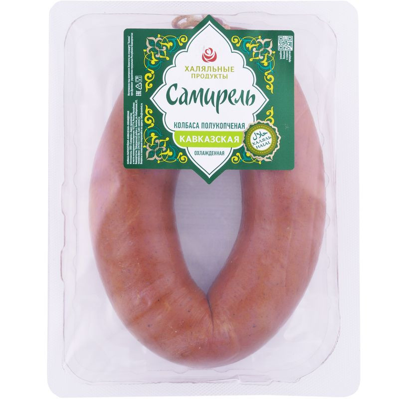 Изображение товара Колбаса Самирель кавказская из мяса птицы полукопченая 300 г