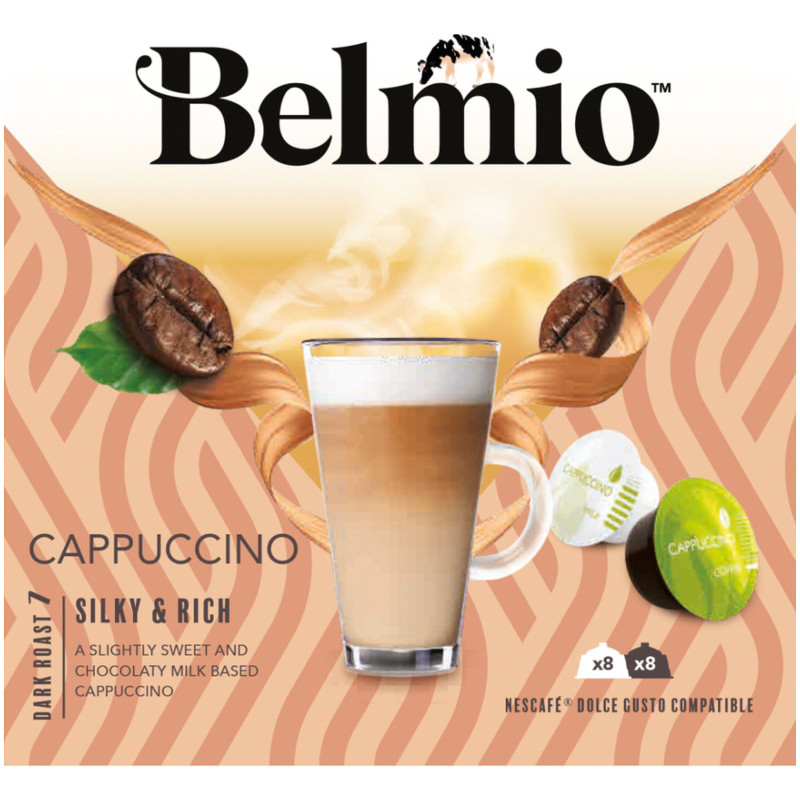 Изображение товара Кофе в капсулах Belmio Cappuccino, 200 г — натуральный кофе с молочными добавками