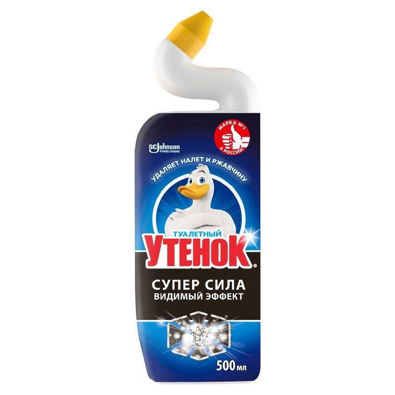 Изображение товара Средство чистящее Туалетный Утенок Супер Сила Видимый Эффект для унитаза 500мл