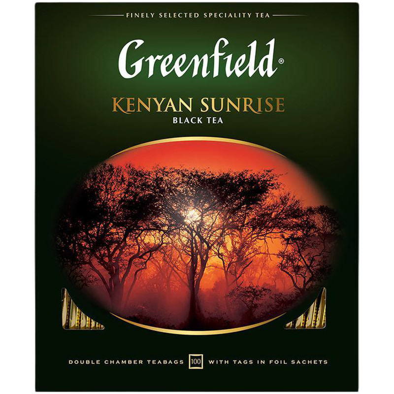 Изображение товара Чай Greenfield Kenyan Sunrise черный в пакетиках 100х2г