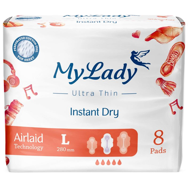 Изображение товара Прокладки My Lady Instant Dry ультратонкие L, 8шт