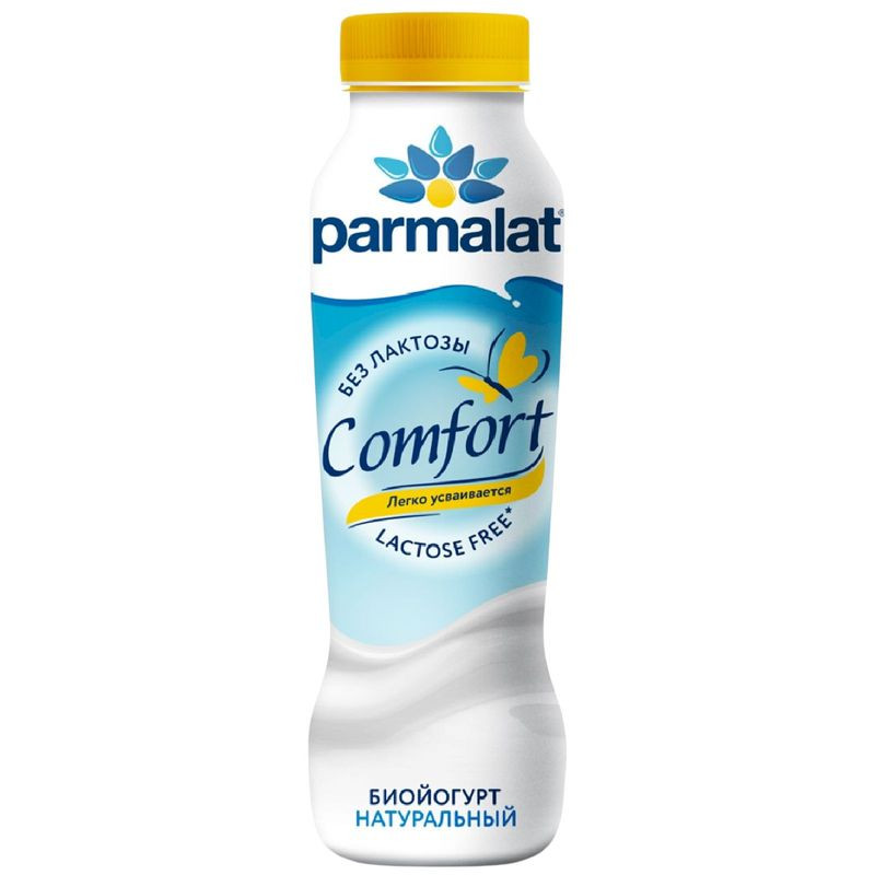 Изображение товара Йогурт питьевой Parmalat Comfort безлактозный натуральный 1.7% 290г