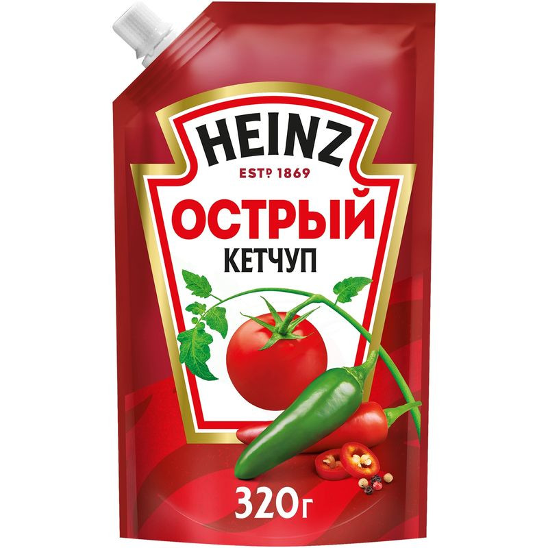 Кетчуп Heinz острый, 320г - купить с доставкой в Москве в Перекрёстке - 4157697