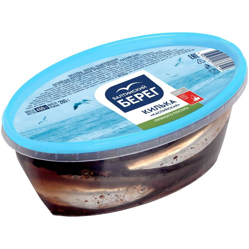 Изображение товара Килька каспийская Балтийский Берег пряного посола 400г Россия