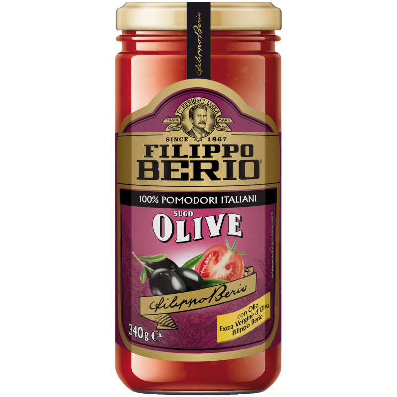 Изображение товара Томатный соус для пасты Filippo Berio Olive 340г – натуральный итальянский соус на основе помидоров