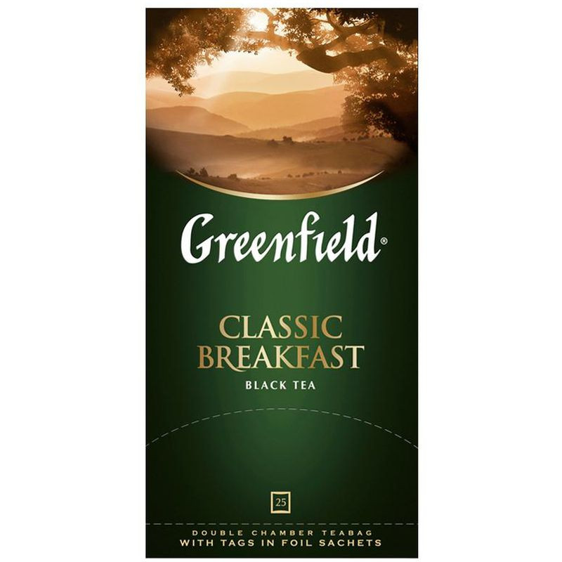 Изображение товара Чай черный байховый Greenfield Classic Breakfast 25x2 г пакетики
