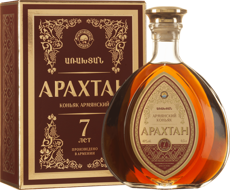 Изображение товара Коньяк Арахтан 7-летний армянский 40% в подарочной упаковке, 500мл
