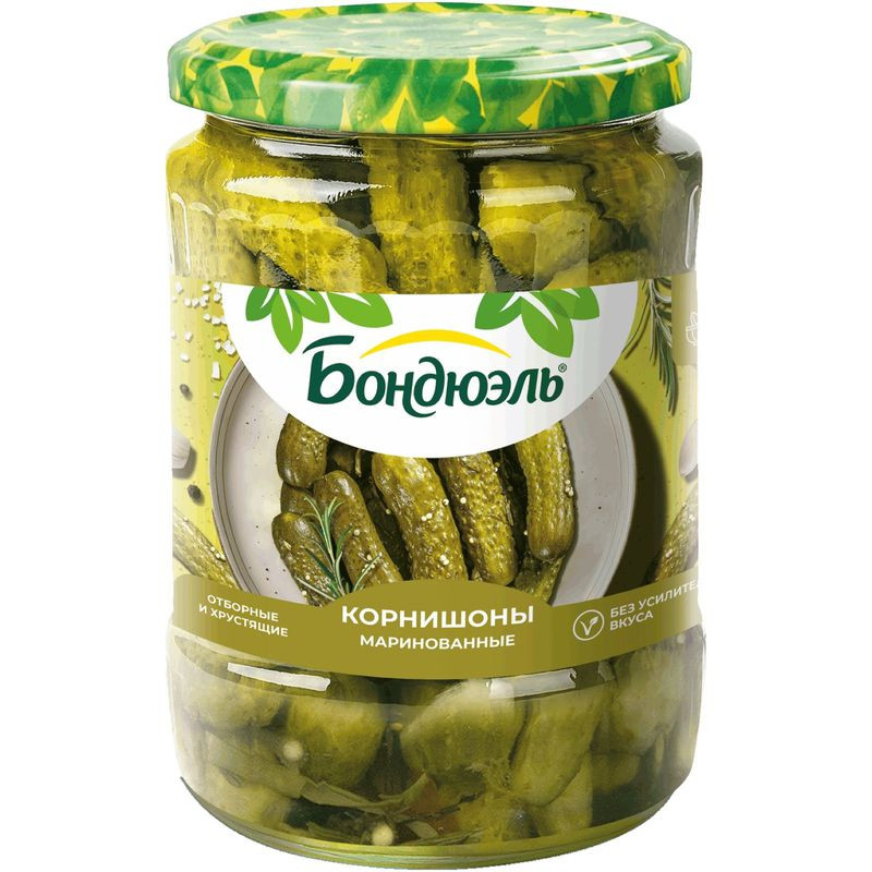 Изображение товара Корнишоны Бондюэль маринованные 540г овощные консервы Франция