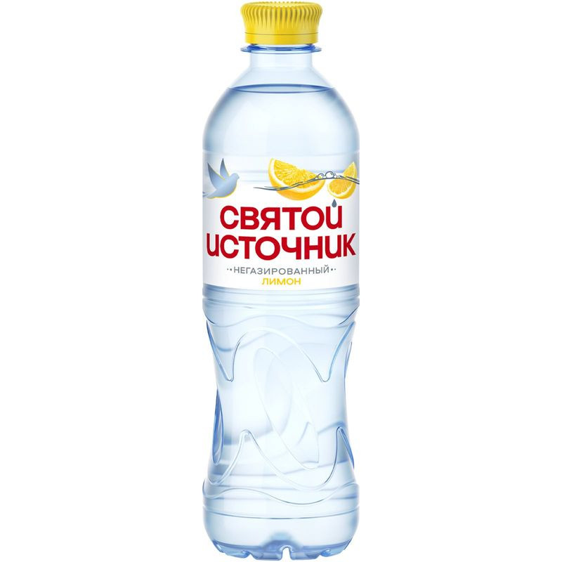 Изображение товара Напиток Святой источник Природная вода с лимоном 500 мл негазированный