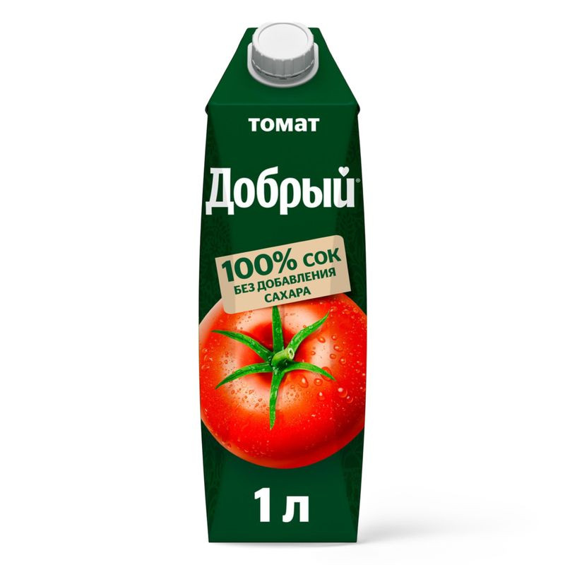 Изображение товара Сок Добрый Томат 1л - натуральный томатный сок без сахара