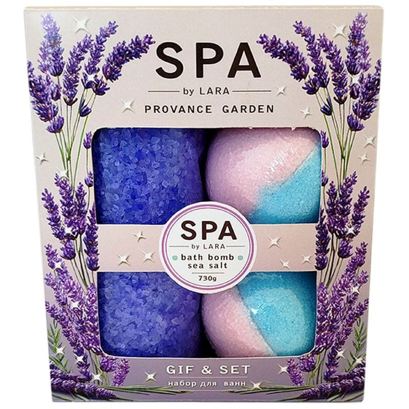 Изображение товара Подарочный набор Spa by Lara: ароматизированная соль для ванн и морская соль, 2х140г + 2х450г