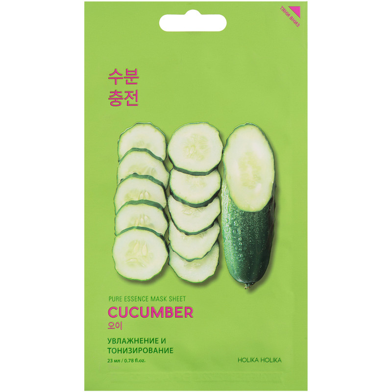 Изображение товара Маска Holika Holika pure essence mask sheet cucumber тканевая для лица, 23мл