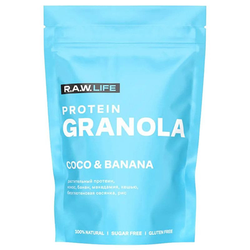 Изображение товара Гранола R.A.W. Life Кокос-Банан 220г натуральный здоровый продукт